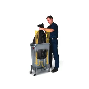 Rubbermaid 87L Slim Jim Bin With Venting Channel Gray