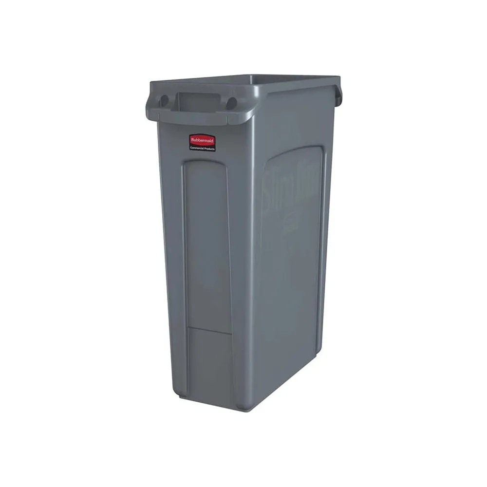 Rubbermaid 87L Slim Jim Bin With Venting Channel Gray