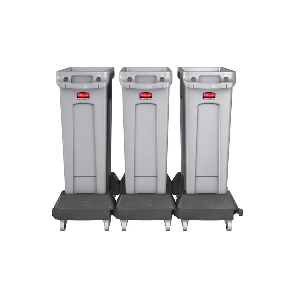 Rubbermaid 87L Slim Jim Bin With Venting Channel Gray