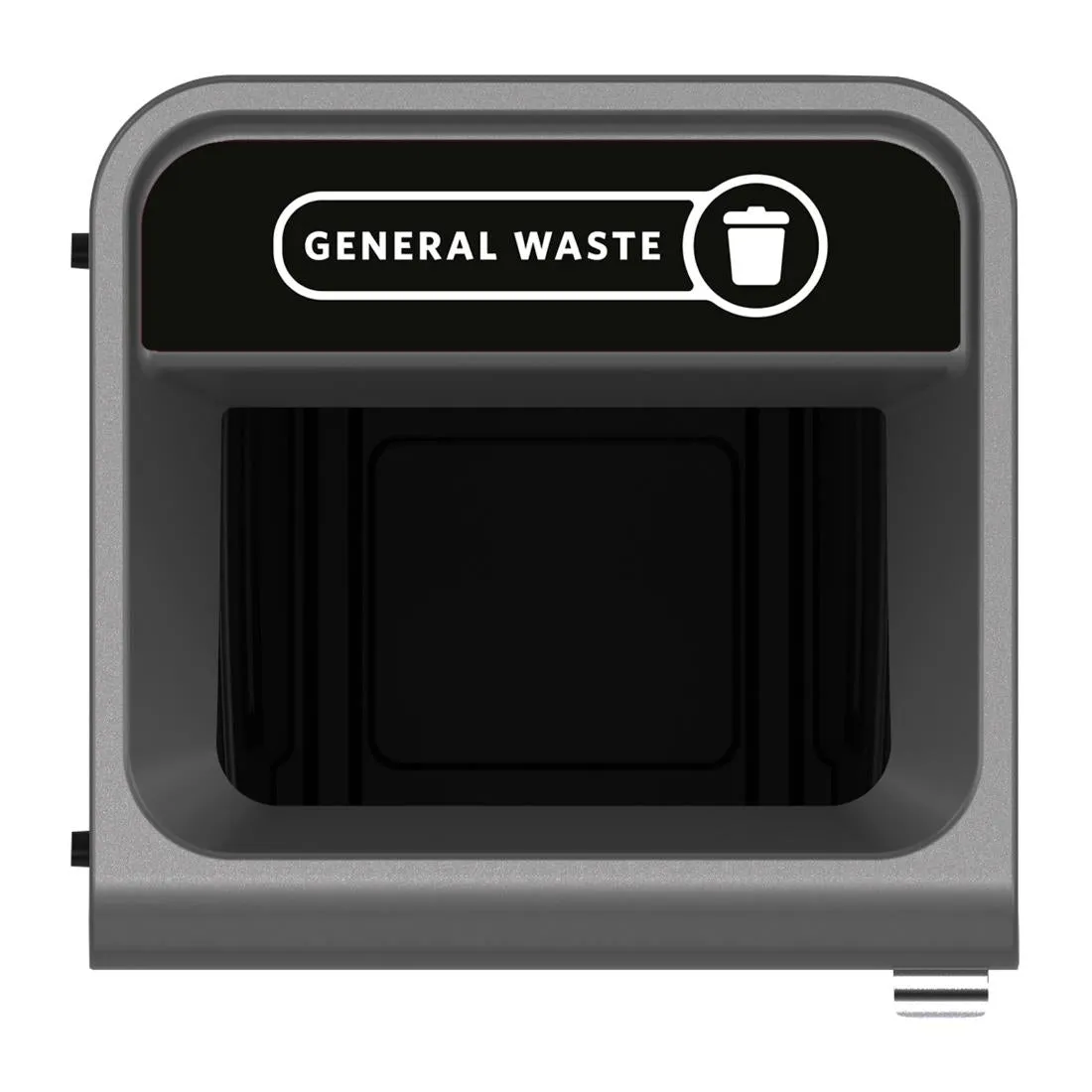 Rubbermaid Configure Recycling Bin with General Waste Label Black 87L - CX979