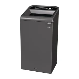 Rubbermaid Configure Recycling Bin with General Waste Label Black 87L - CX979
