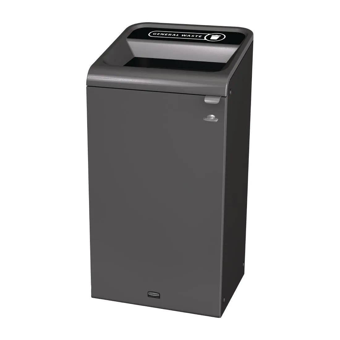 Rubbermaid Configure Recycling Bin with General Waste Label Black 87L - CX979