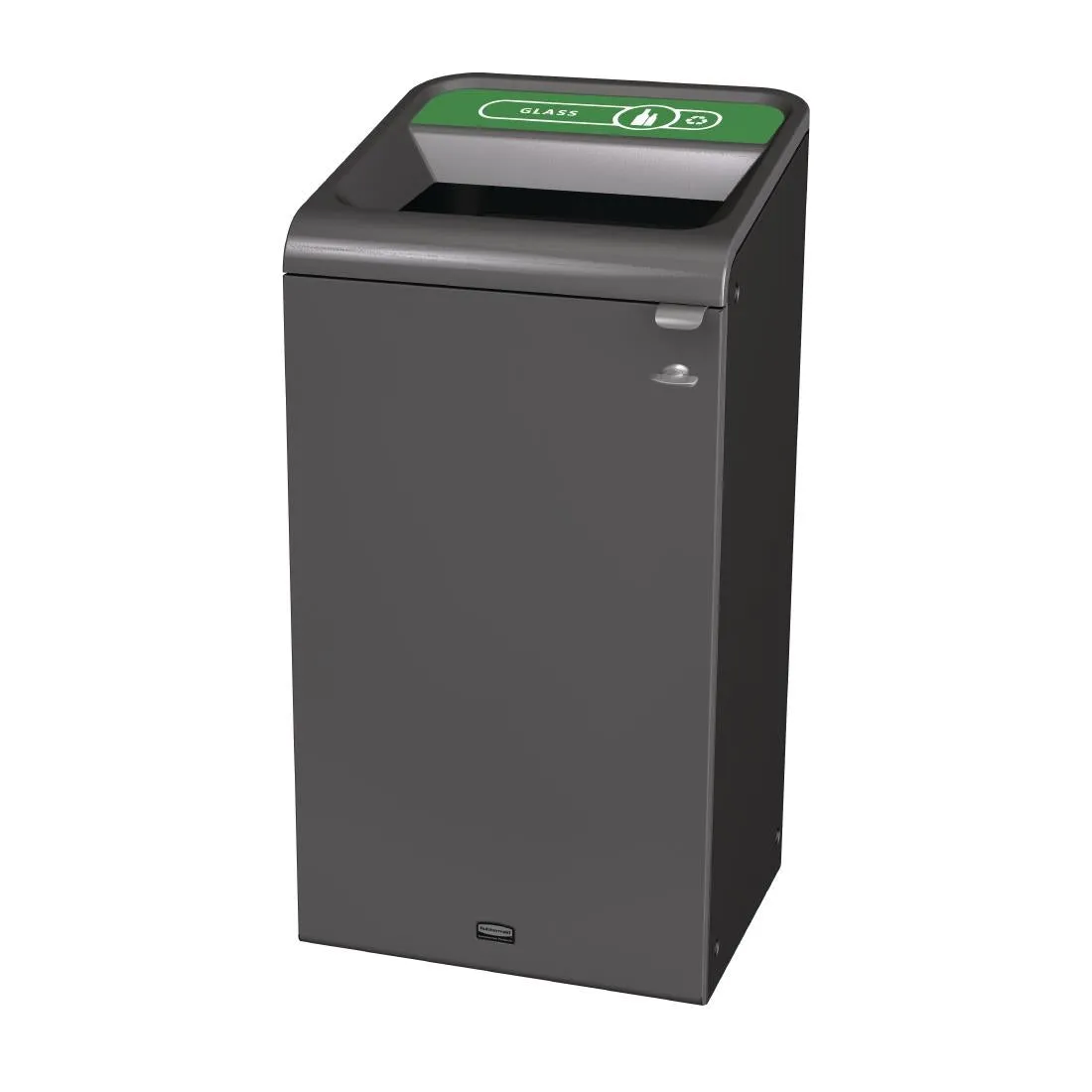 Rubbermaid Configure Recycling Bin with Glass Recycling Label Green 87Ltr - CX967