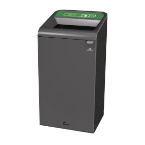 Rubbermaid Configure Recycling Bin with Glass Recycling Label Green 87Ltr - CX967