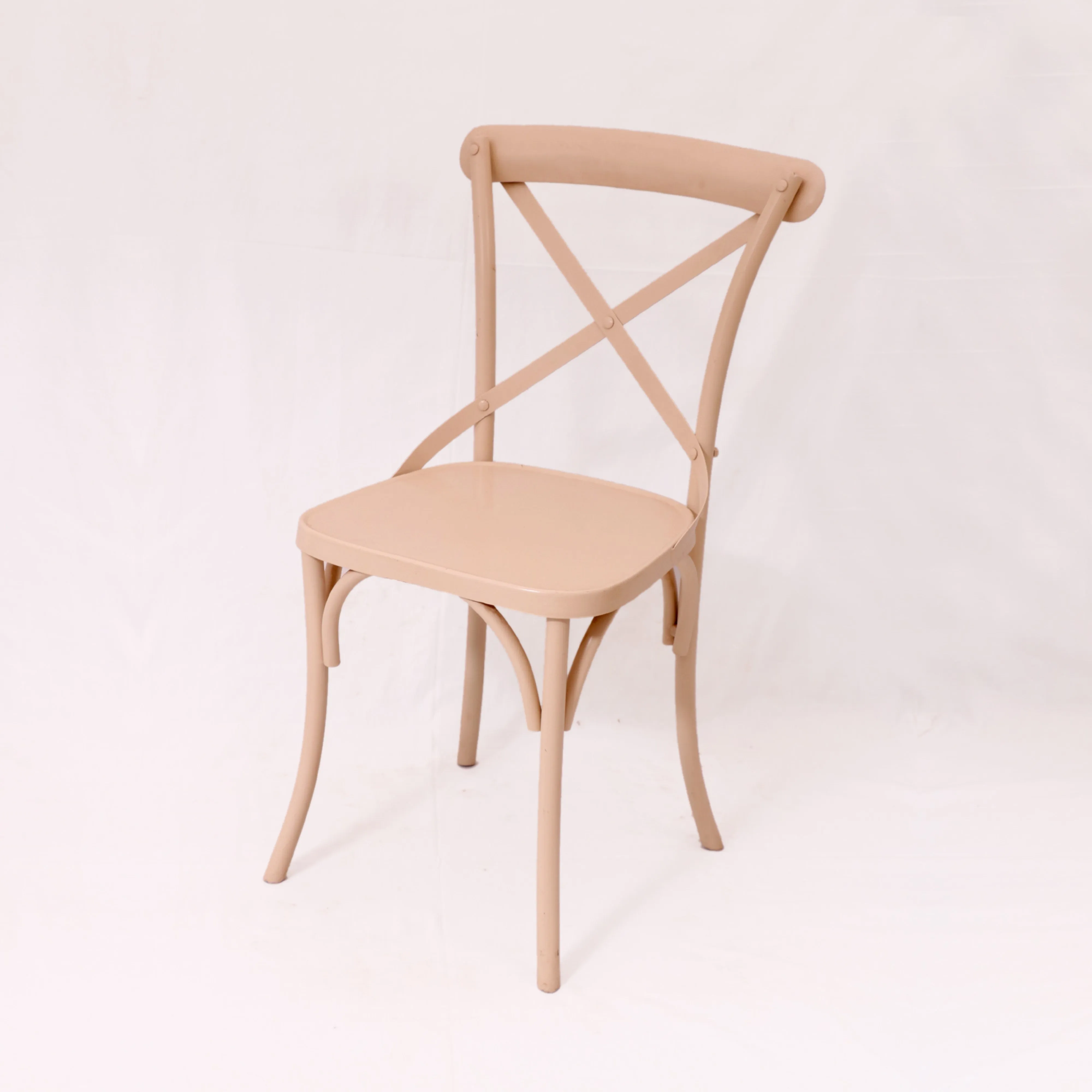 (Set of 2) off White Orange Black Metal Exotic Hue Chair