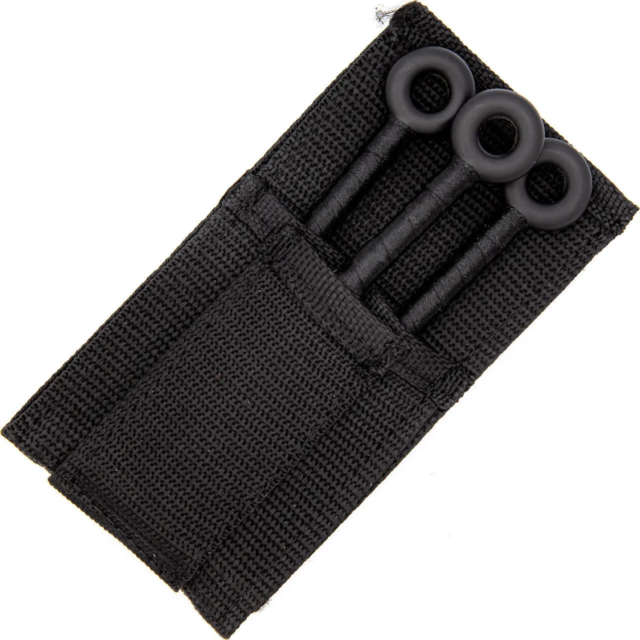 Shadow Strike Trio Black-Wrapped Mini Kunai Throwing Knives Set with Belt Pouch