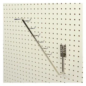 Siffron 7179502272 Heavy Duty Chrome Metal Garden Hoe & Spade Pegboard Hooks - Quantity of 10
