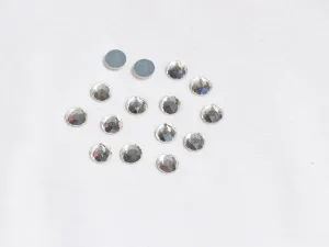 Silver Circular Glass Stones - 8 mm