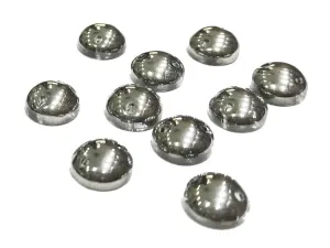 Silver Round Rivoli Metallic Glass Stones (8 mm)