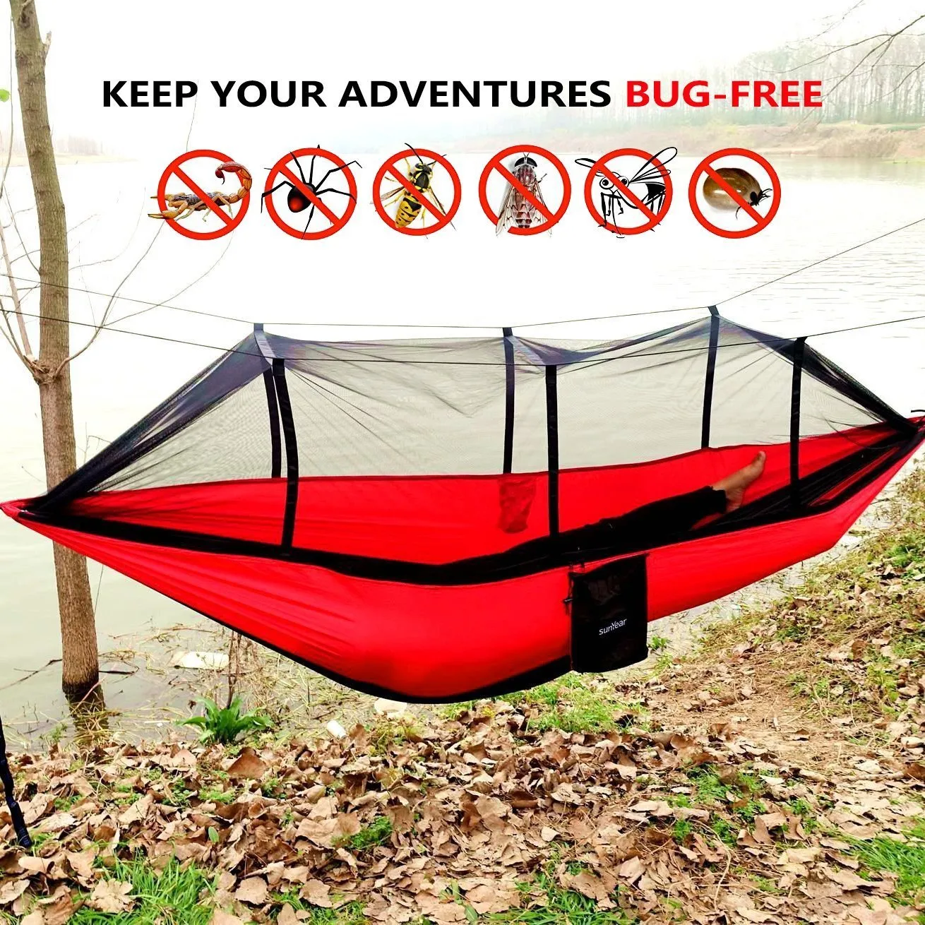 Single & Double Camping Hammock - Sunyear