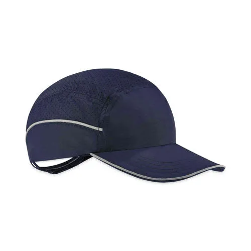 Skullerz 8965 Lightweight Bump Cap Hat With Led Lighting, Long Brim, Navy, Ships In 1-3 Business Days