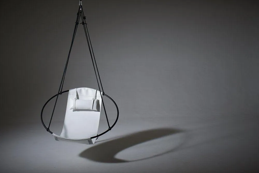 SLING Chair in White Leather