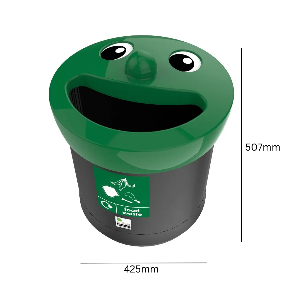 Smiley Face Recycling Bin - 3 Sizes