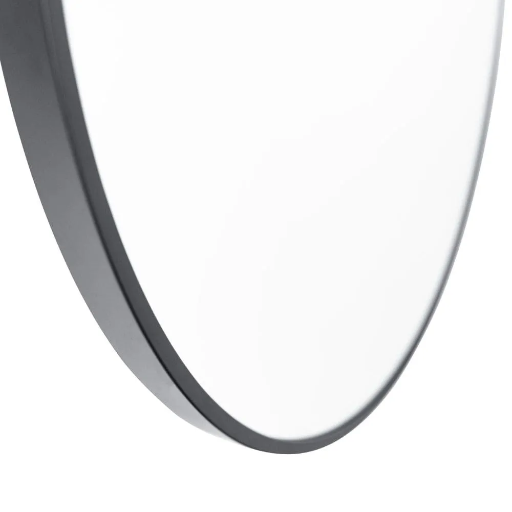 Sofia Matt Black Oval Mirror