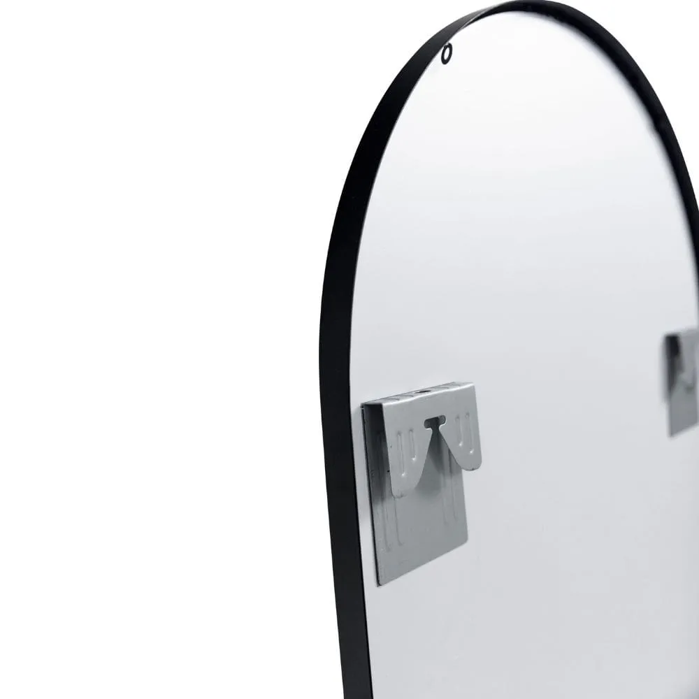 Sofia Matt Black Oval Mirror
