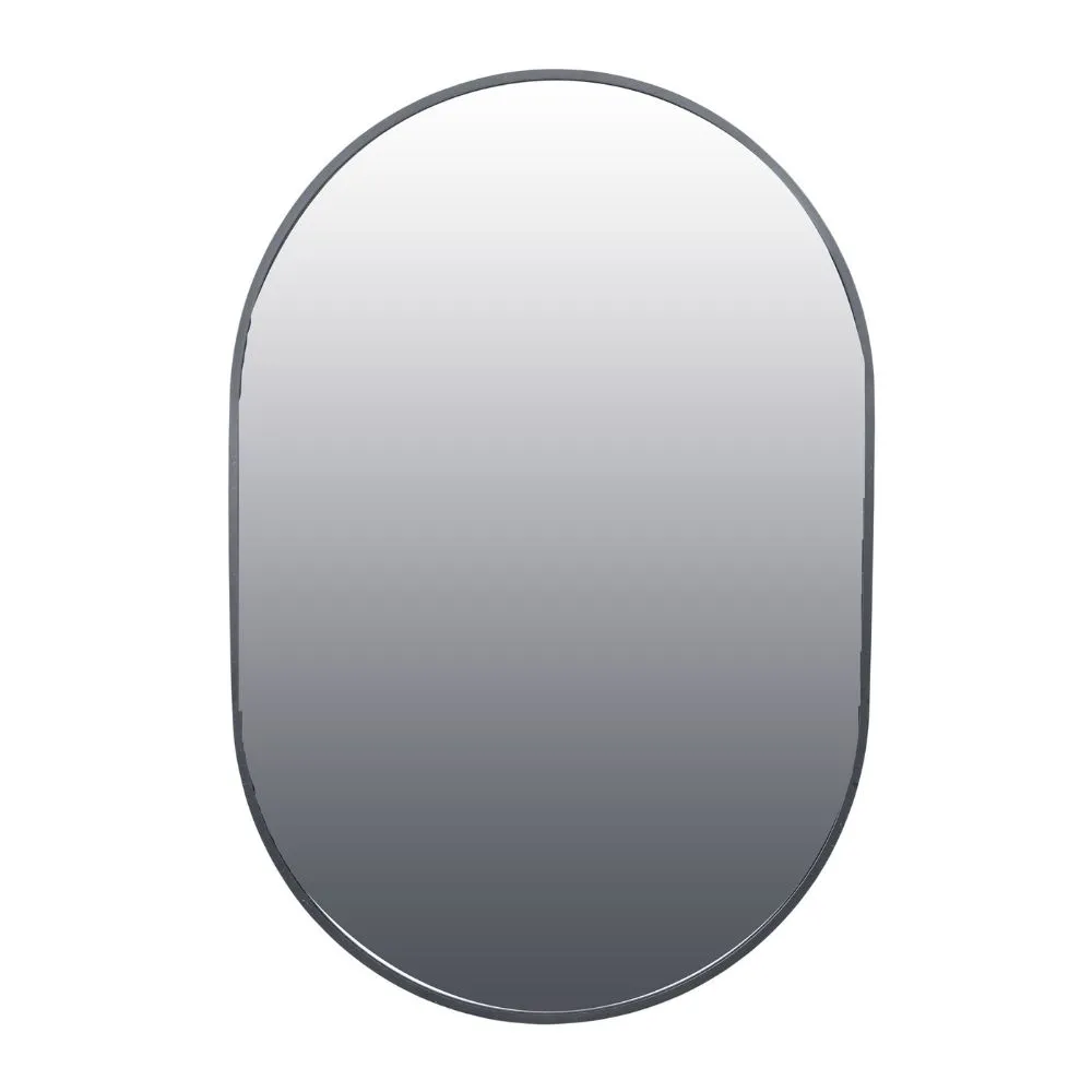 Sofia Matt Black Oval Mirror