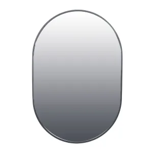 Sofia Matt Black Oval Mirror