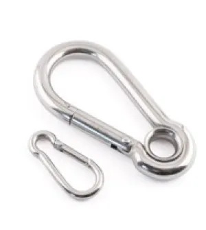 Spring Hook with eye SS