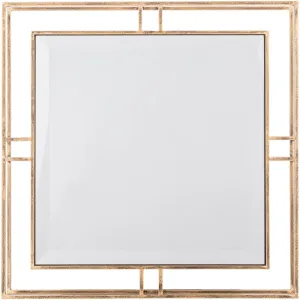 Surya Alpenglow 18" Square Hand-Painted Wall Mirror