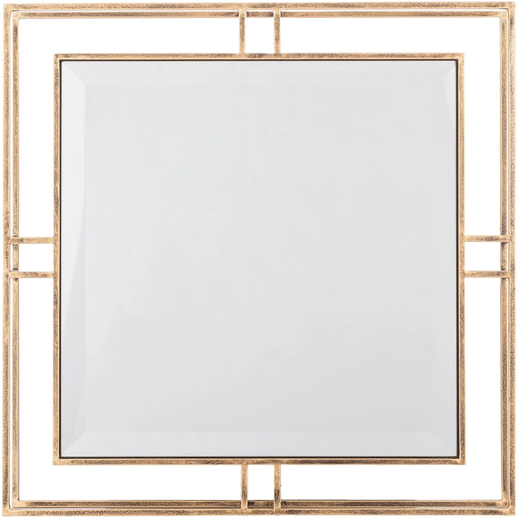 Surya Alpenglow 18" Square Hand-Painted Wall Mirror