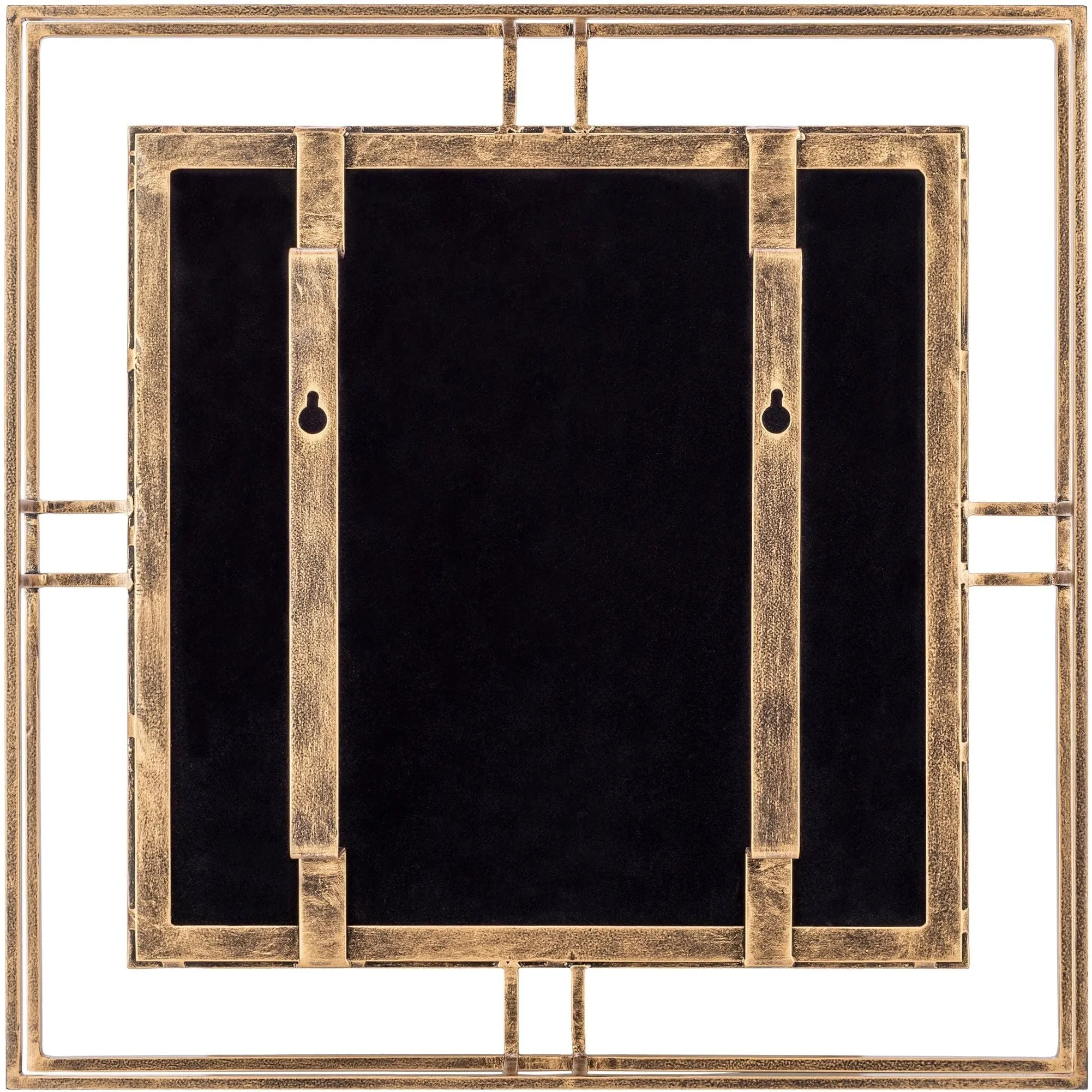 Surya Alpenglow 18" Square Hand-Painted Wall Mirror
