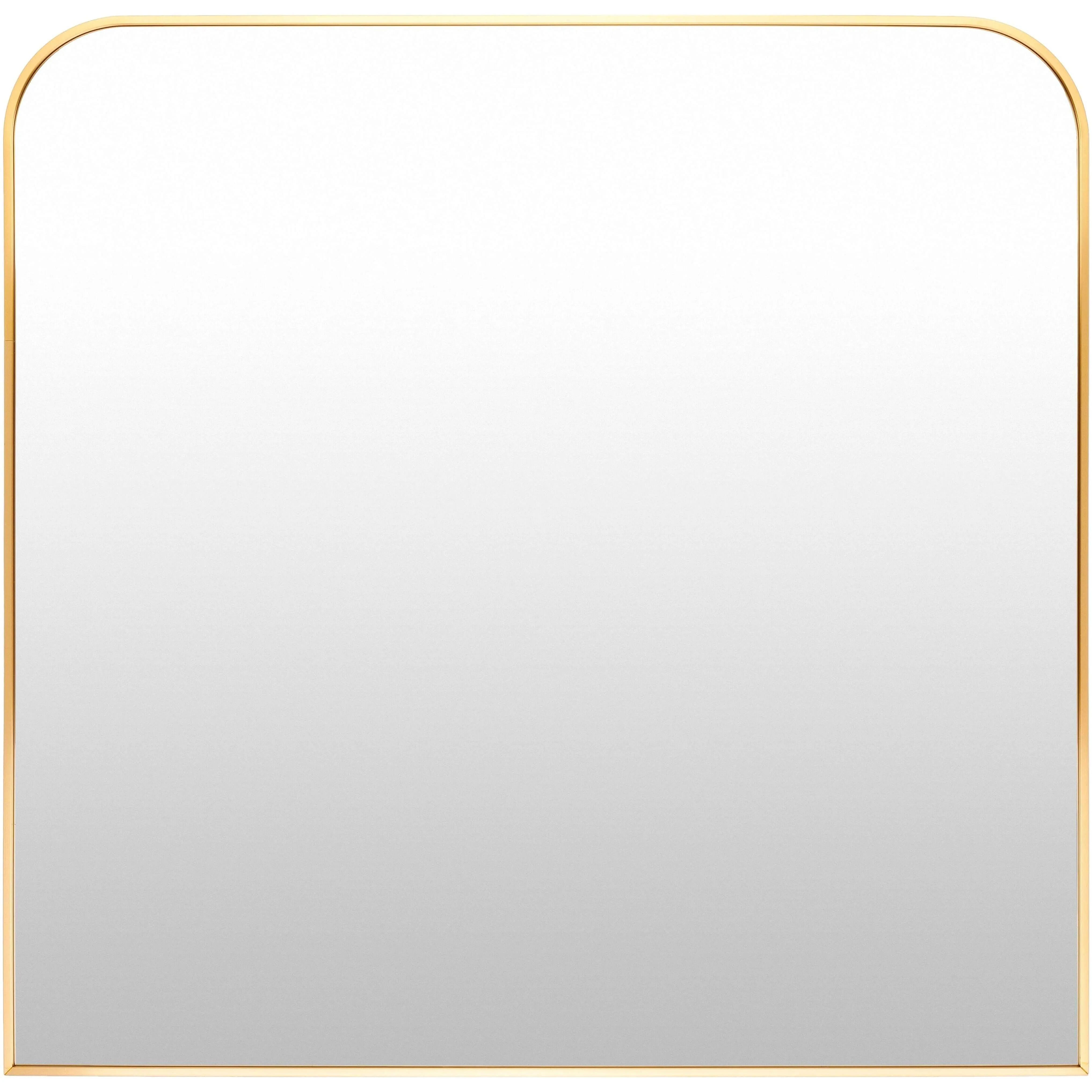 Surya Aranya Brushed Gold Wall Mirror 36W x 35H