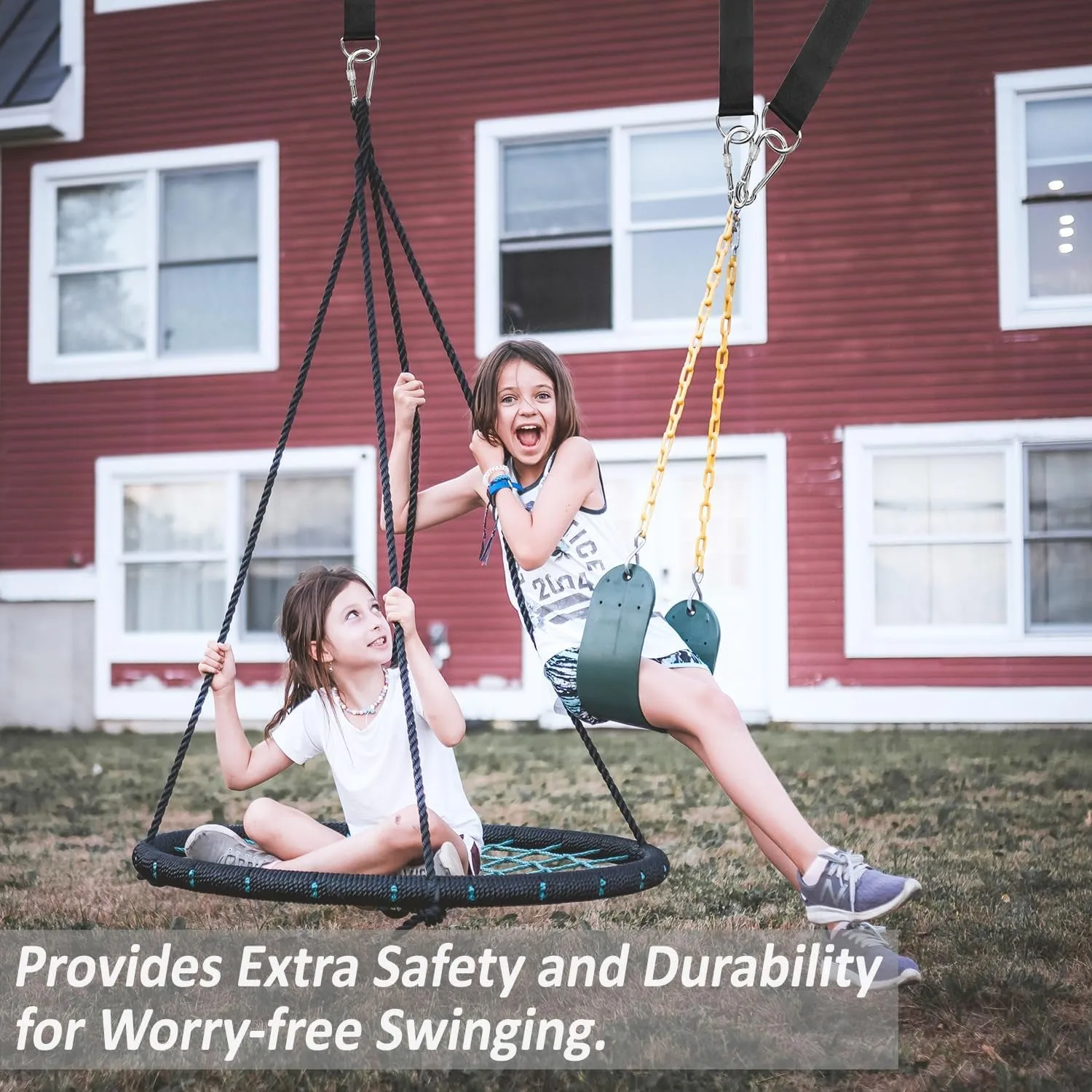 Tree Swing Straps Hanging Kit - 3FT/8FT/15FT/20FT/30FT, Strong & Durable - Holds up to 5000Lbs - Adjustable Tree Swing Straps Fit for All Swings, Hammocks, Safer & Easy Installation(3 FT)