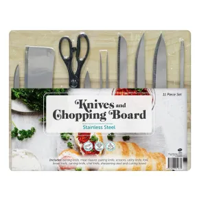 UBL Knives and Chopping Board Set | 11 Piece Set