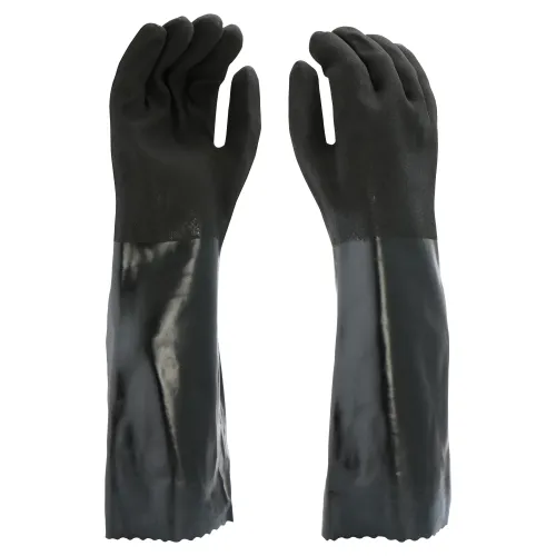 West Chester 1087RF 18" Length PVC Dipped with Interlock Liner and Rough Sandy Finish Gloves (One Dozen)